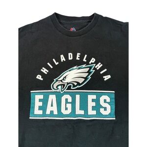 Philadelphia Eagles NFL T Shirt Majestic Mens Large Black Short Sleeve Graphic
